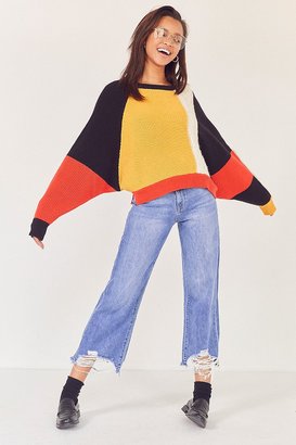 brand Ecote Ecote Mixed Stitch Colorblock Sweater