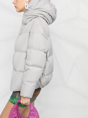 Bacon Long-Sleeved Hooded Puffer Jacket