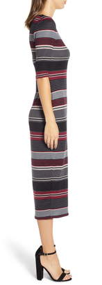 Sentimental NY Stripe Body-Con Midi Dress