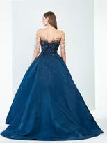 Thumbnail for your product : Oscar de la Renta Paillette-Embroidered Illusion Tulle and Silk-Faille Gown