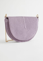 Thumbnail for your product : And other stories Straw Crossbody Half Moon Bag