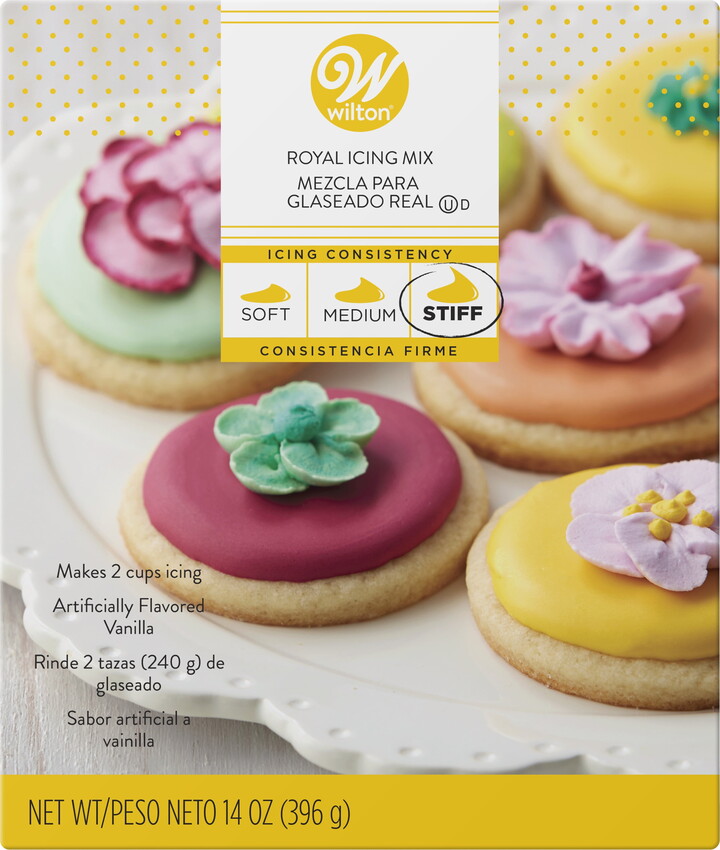 Wilton White Royal Icing Mix for Icing and Decorating Vanilla-Flavored Stiff Consistency 13.9 oz.