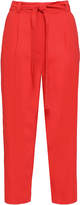 Thumbnail for your product : M Missoni Belted Cropped Stretch-crepe Straight-leg Pants