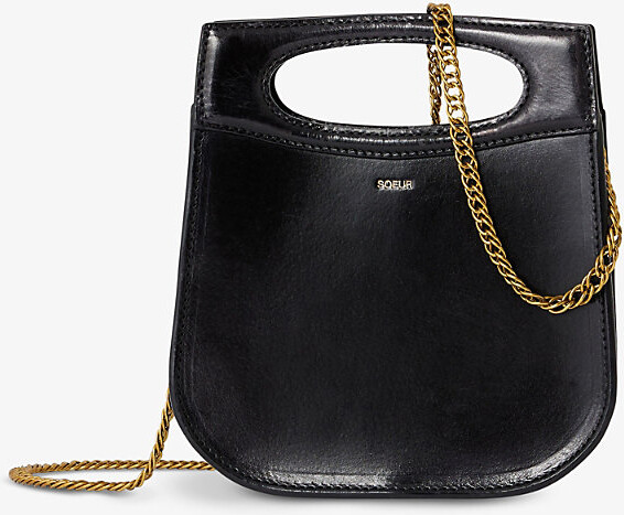 soeur Womens Black Cheri Mini Leather Tote bag - ShopStyle