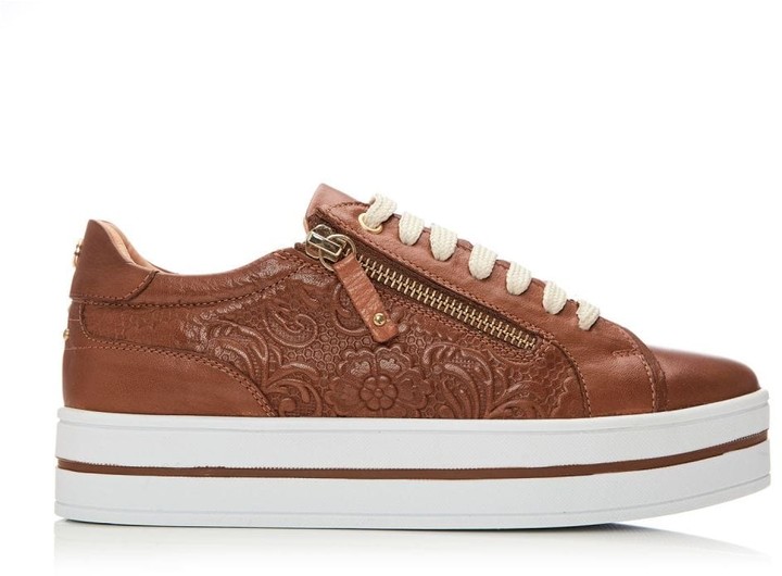 tan leather trainers