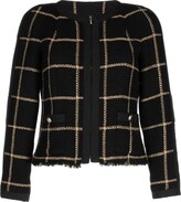 Thumbnail for your product : Chanel Pre Owned 1990s Checkered Collarless Lamé Tweed Jacket