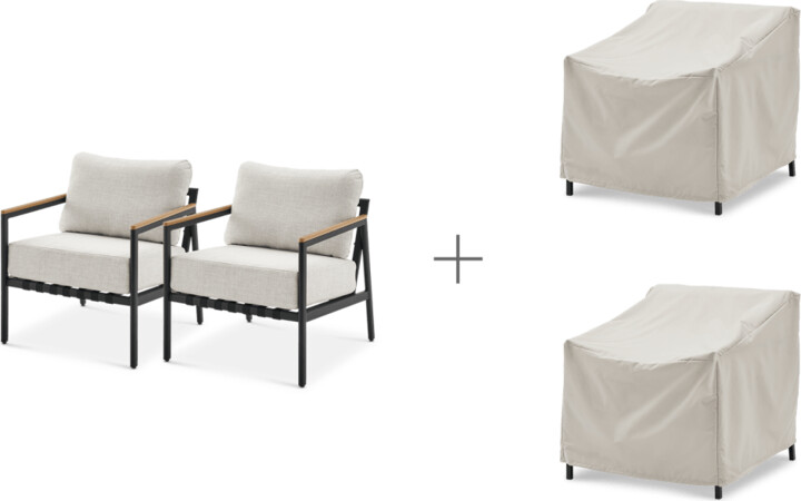 Castlery Beige Outdoor Lounge Chair