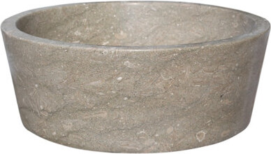 TashMart Stone Handmade Circular Vessel Bathroom Sink