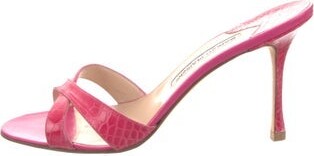 Manolo Blahnik Alligator Slides