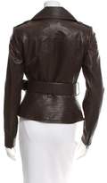 Thumbnail for your product : Oscar de la Renta Leather Belted Jacket