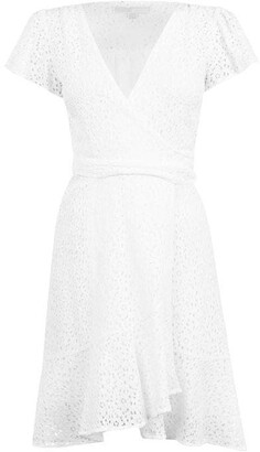 michael kors botanical georgette wrap dress