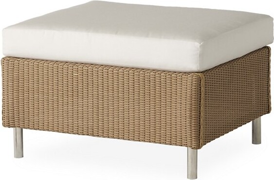 Lloyd Flanders Visions Outdoor Ottoman in White