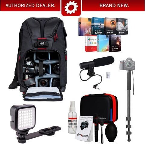 Deco Gear Pro Mobile Video Elite Bundle Sling Backpack,Shotgun Mic,Video Light & More