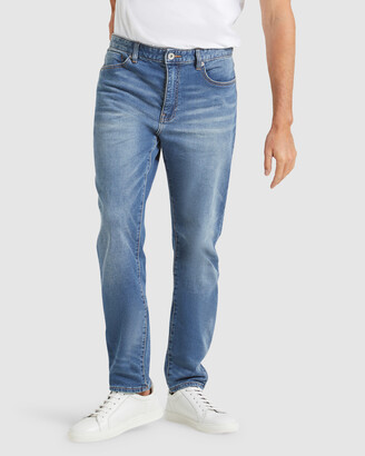 Jeanswest Men's Blue Jeans - Raleigh Slim Tapered Knit Jeans