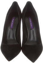 Thumbnail for your product : Ralph Lauren Purple Label Pointed-Toe Suede Pumps