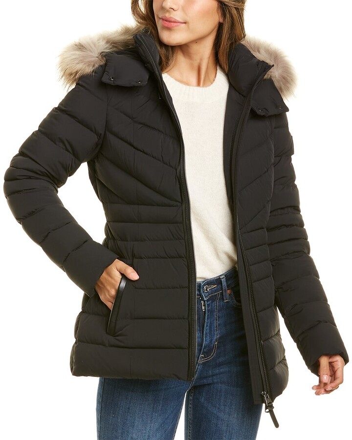 Mackage Patsy Down LeatherTrim Jacket ShopStyle
