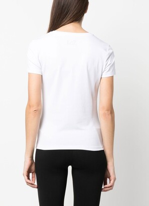 EA7 Emporio Armani Solid Cotton-Modal T-Shirt