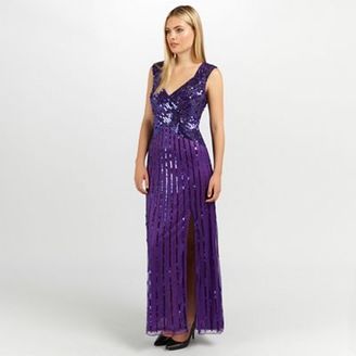 Ariella London Purple samantha sequin long dress