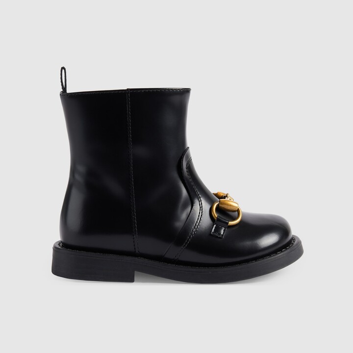 GUCCI: ankle boots in nappa with embossed monogram - White