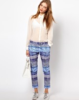 Thumbnail for your product : Peter Jensen Tapered Pants In Blue Striped Check