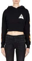 Thumbnail for your product : Palm Angels Flames Cropped Hoodie