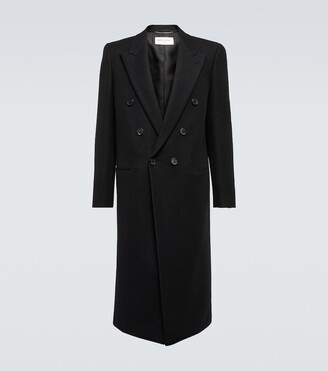 Saint Laurent Double-breasted wool-blend overcoat