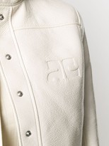 Thumbnail for your product : Courreges Leather-Effect Cropped Jacket