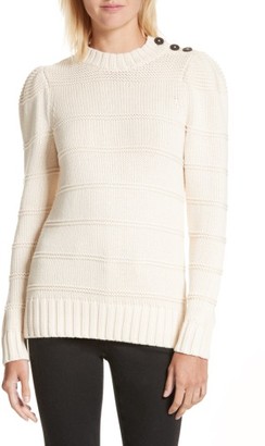 Rebecca Taylor Women's La Vie Stripe Cotton & Merino Wool Sweater