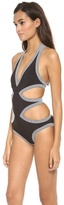 Thumbnail for your product : Karla Colletto Pinstripe One Piece Swimsuit