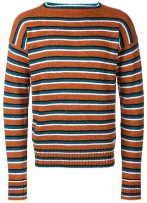 Prada striped long-sleeve jumper