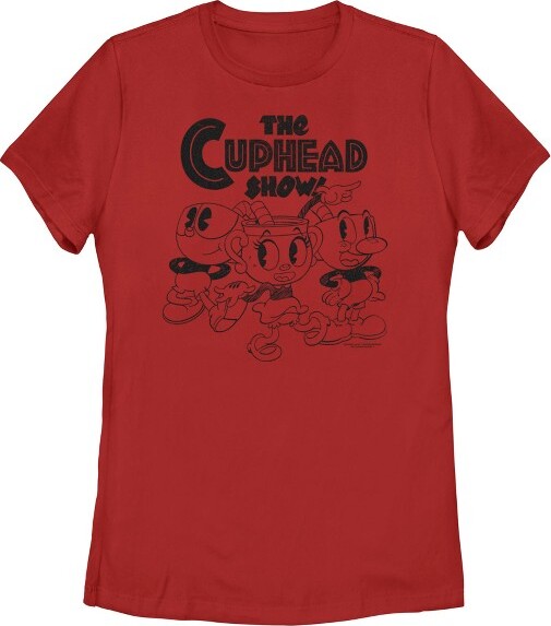 Women's The Cuphead Show! Ms. Chalice Sketches T-Shirt