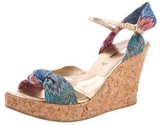 Thumbnail for your product : Missoni Knit Wedge Sandals Green
