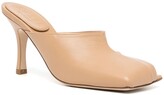 Thumbnail for your product : A.W.A.K.E. Mode Squared-Toe Leather Mules