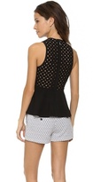 Thumbnail for your product : Rebecca Taylor Sleeveless Diamond Eyelet Top