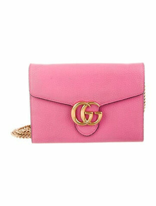 Gucci GG Marmont Wallet On Chain Pink - ShopStyle