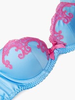 Thumbnail for your product : Agent Provocateur Molly Plunge Lace-trimmed Silk-blend Satin Bra