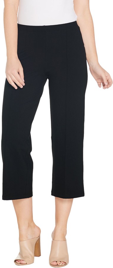 Women With Control Petite Pull-On Pintuck Crop Pants - ShopStyle