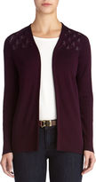 Thumbnail for your product : Jones New York Long Sleeve Open Front Cardigan Sweater