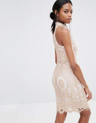 Missguided Lace Overlay Dress