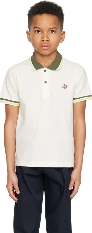 Moncler Enfant Kids Off-White Patch Polo