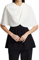 Thumbnail for your product : Lela Rose Capelet Crepe Peplum Top