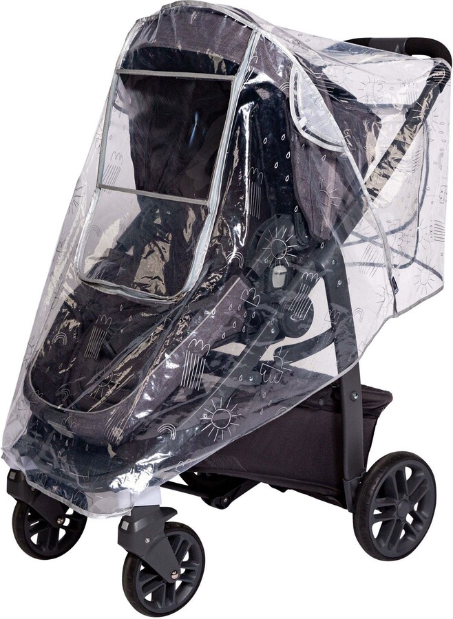 J L Childress Deluxe Stroller Rain Cover - Universal Stroller cover, Clear