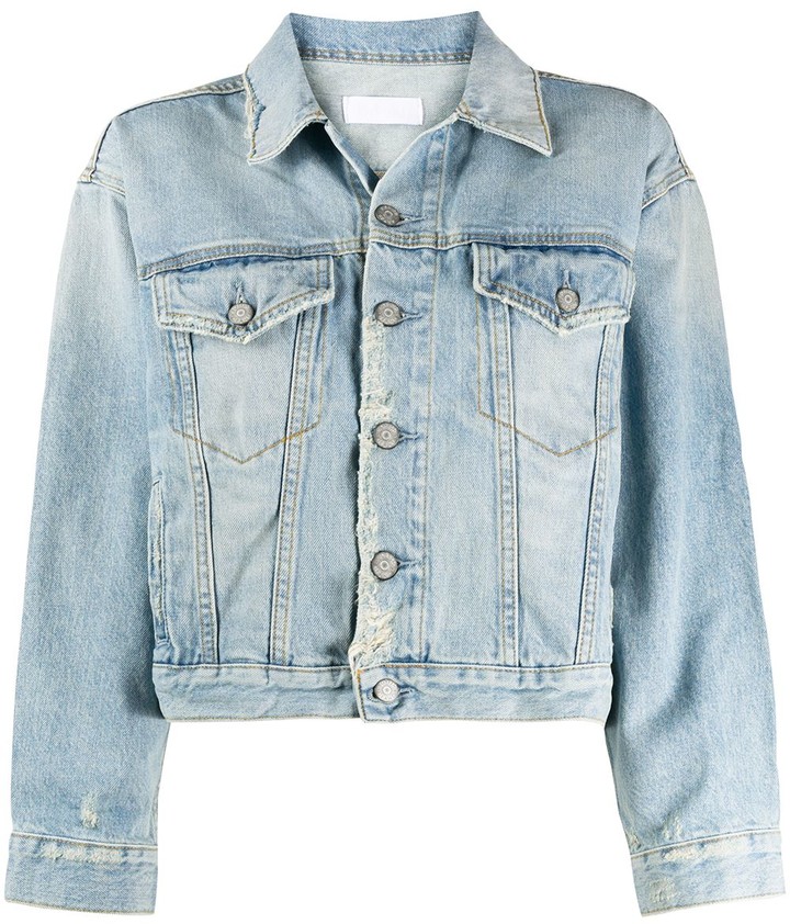 cropped fitted jean jacket