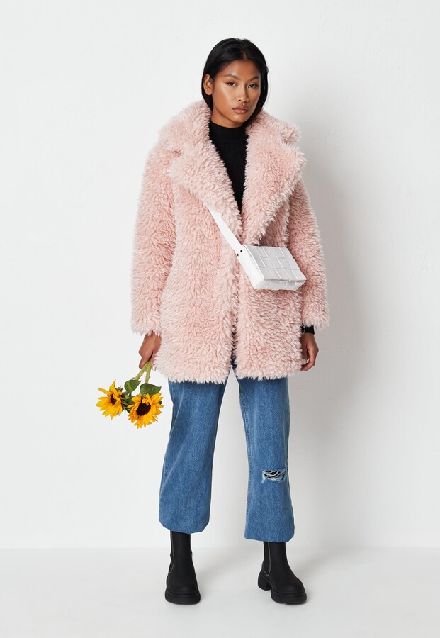 light pink teddy coat