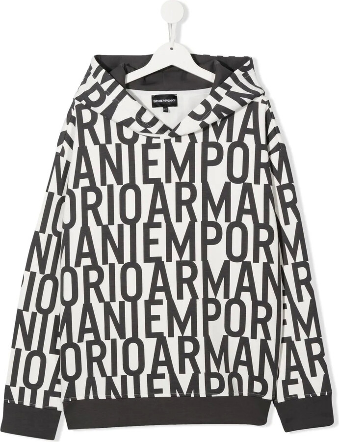 Emporio Armani Kids Logo-Print Hoodie