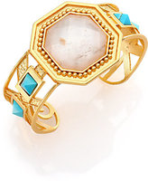 Thumbnail for your product : Stephanie Kantis Joy White Quartz & Turquoise Cuff Bracelet