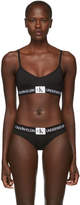 Thumbnail for your product : Calvin Klein Underwear Black Triangle Monogram Mesh Bra