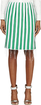 Thumbnail for your product : Thom Browne Green Silk Pressed Seam Skirt