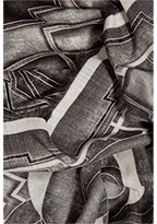 Thumbnail for your product : Emilio Pucci Wool Printed Scarf in Black