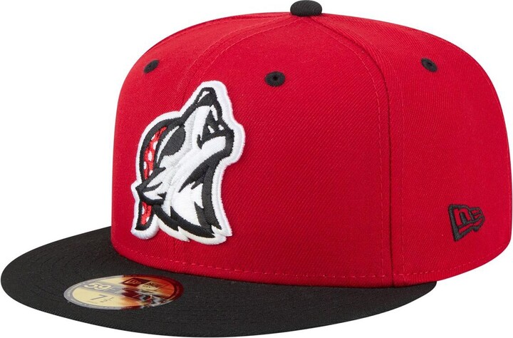 New Era Men's Red/Black Erie SeaWolves Authentic Collection 59FIFTY Fitted Hat - Red, Black